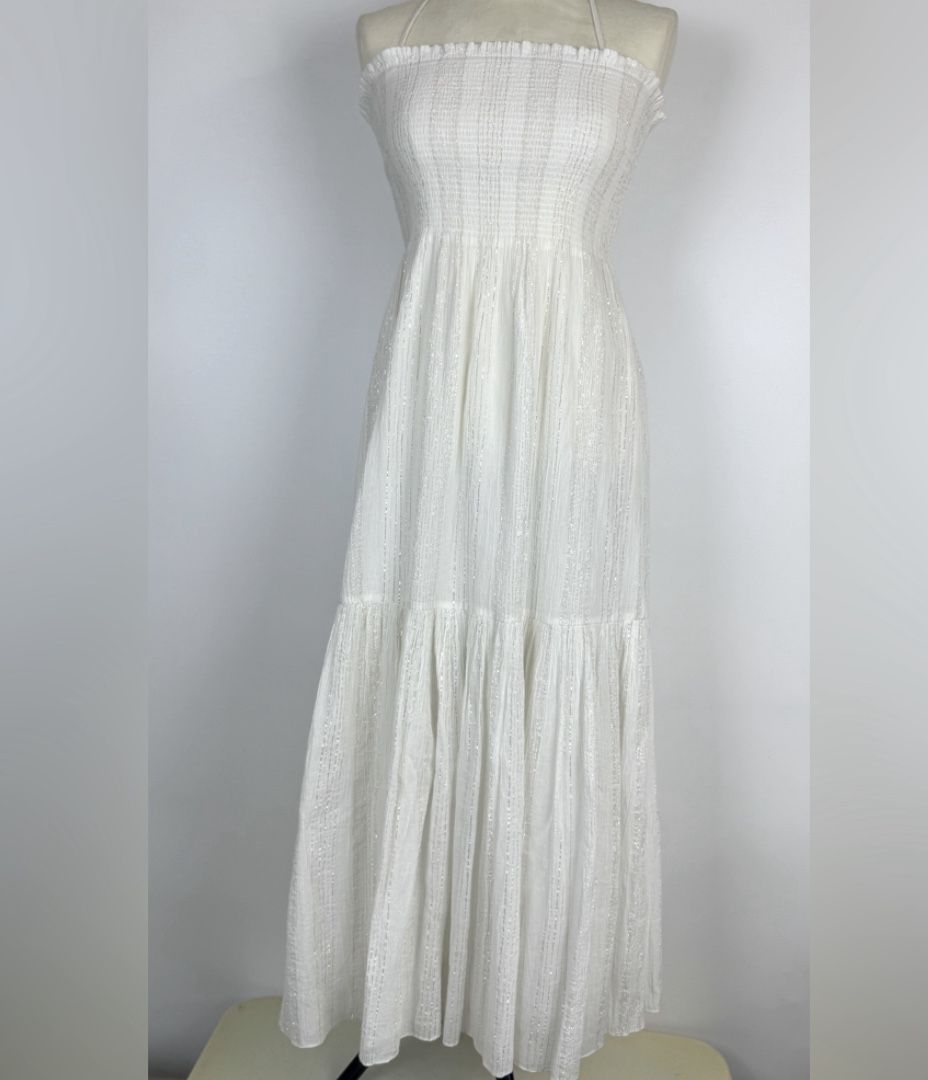 Joie Strapless White Maxi Dress