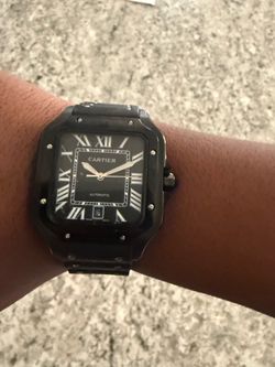 Black Cartier Watch