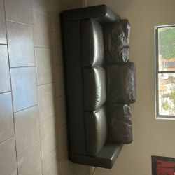 grey couch, super comfortable, heavy 