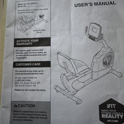 GX 4.7 NORDICTRACK EXERCISE BIKE $10O  O.B.O.