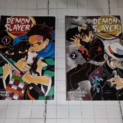 DEMON SLAYER MANGA VOLUMES 1&2