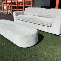 Grey Sofa With Foot Rest Matching 