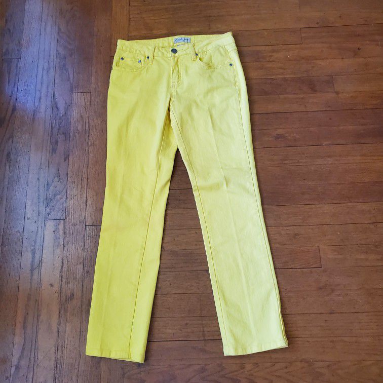 Earl Jeans Skinny Women's Size 2 Yellow Stretch Low Rise Denim.


