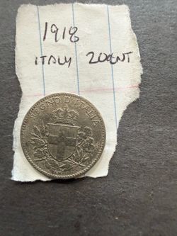 1918 Italian 20 centesimi coin