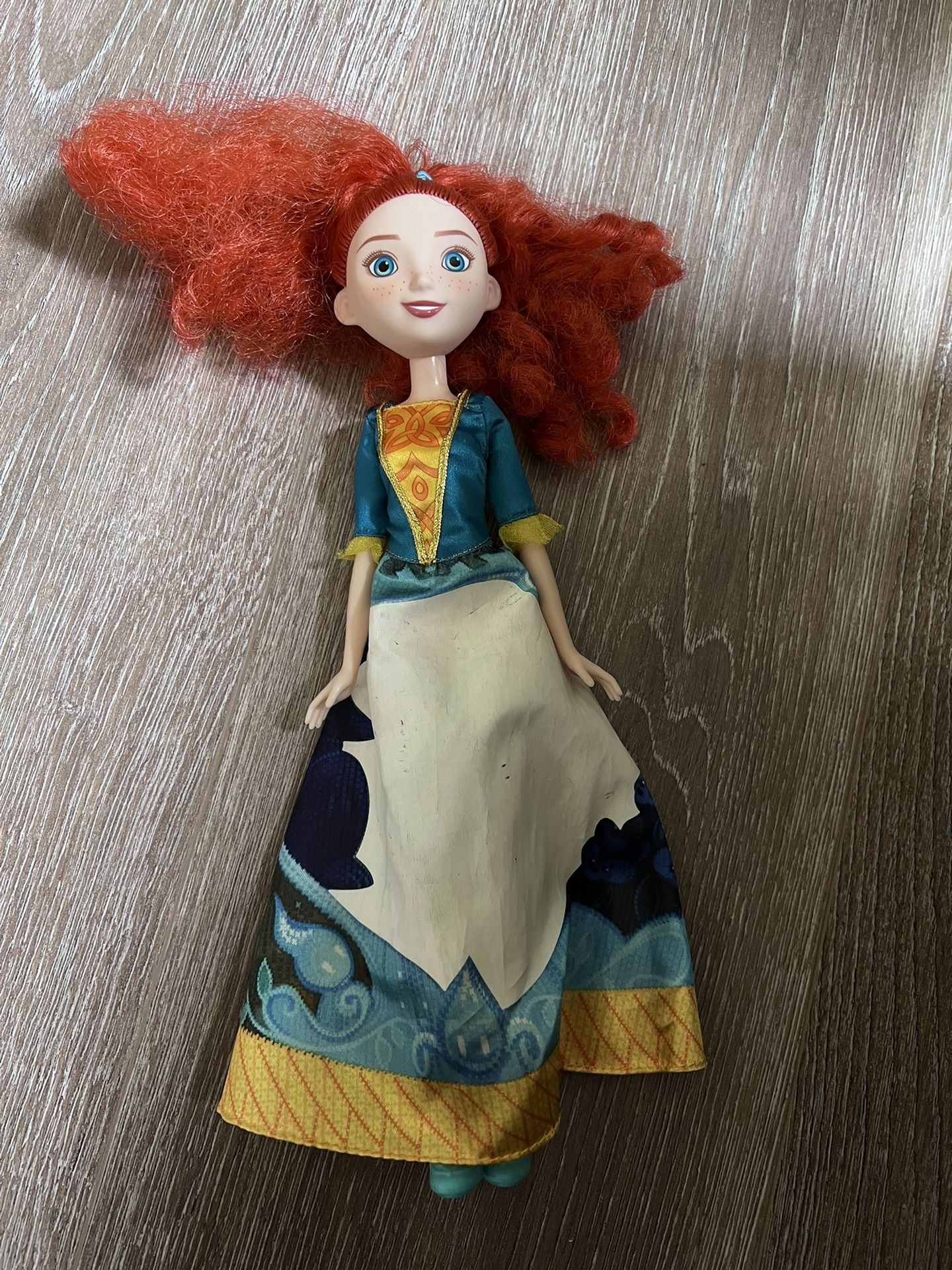 Disney Princess Merida Doll 11", BRAVE, Red hair Blue Dress
