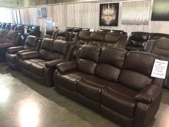 Velvet Brown 3 Piece Reclining Set - Buy Floor Model Today & Get $200 Discount Just Ask for Erick