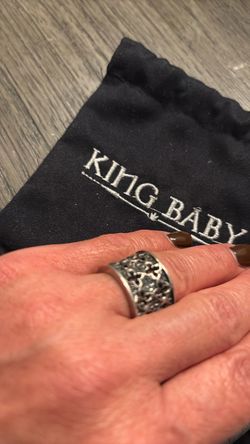 King Baby Sterling Silver Wide Band Ring