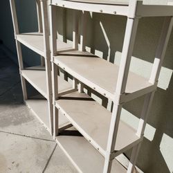Sterilite Plastic Outdoor Indoor Backyard Garage Shelves Shelving Shelf Units