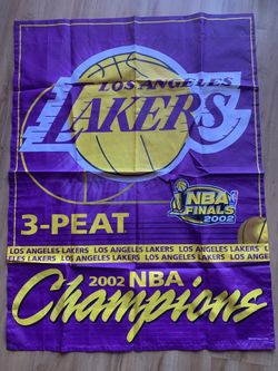 Vintage NBA Los Angeles Lakers 3Peat Championship Banner