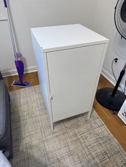 Ikea White Metal Lixhult storage Cabinet