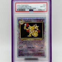 Pokemon Kadabra Legendary Collection Reverse Holo #49 PSA 8
