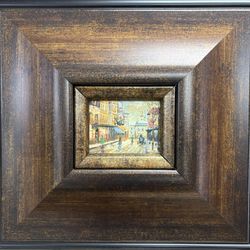 European Street Scene Oil Painting 