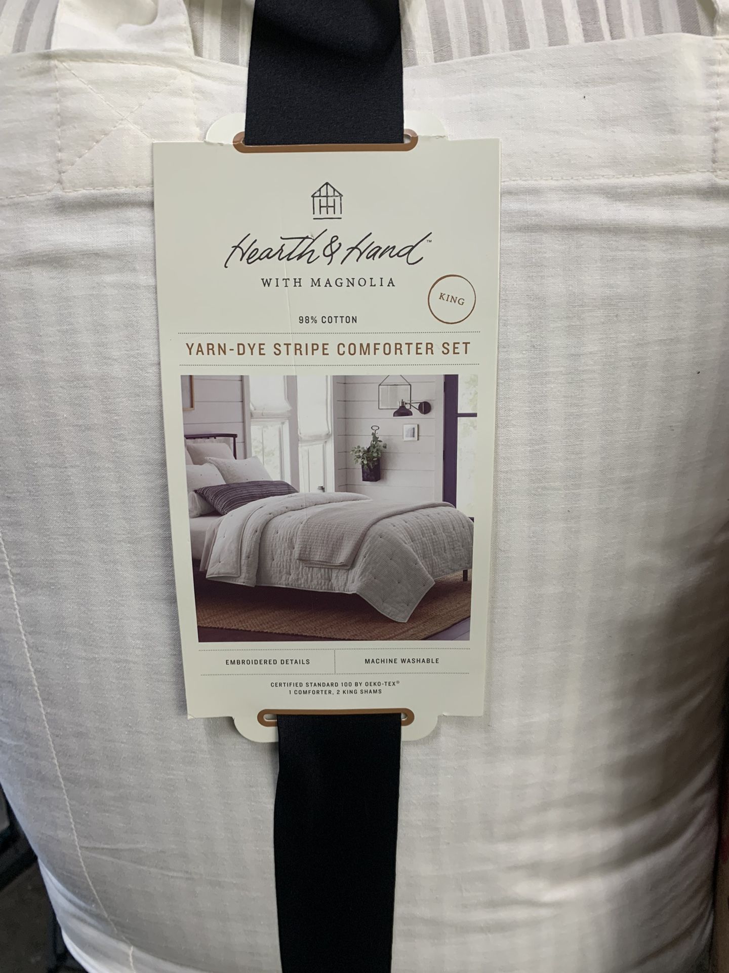 Hearth & Hand With Magnolia Yarn - Dye Stripe Comforter Set