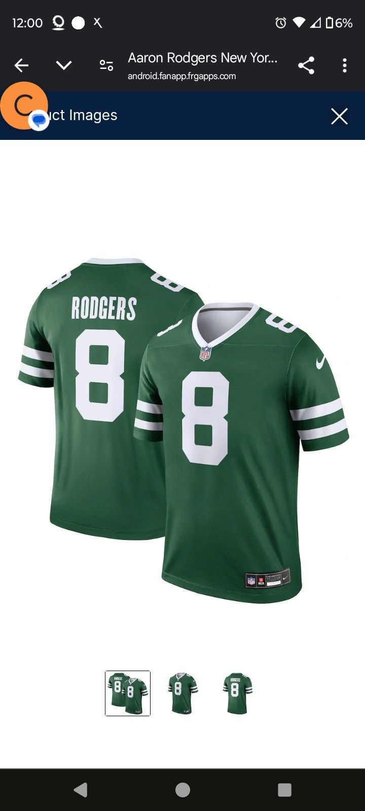 NFL Authentic Aaron Rodgers Jersey