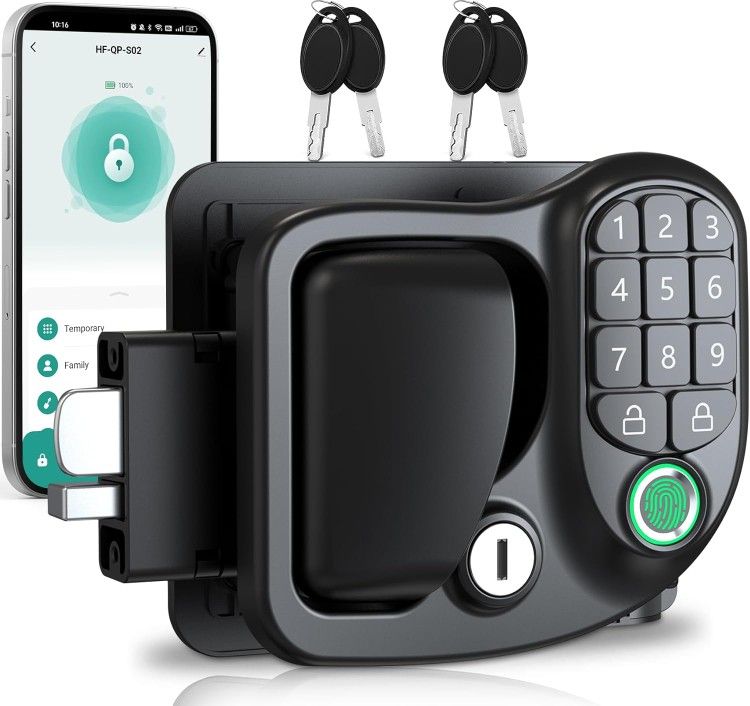 RV Lock Keyless Entry with Bluetooth, Fingerprint, Passwords, Keys for Camper Trailer Cargo