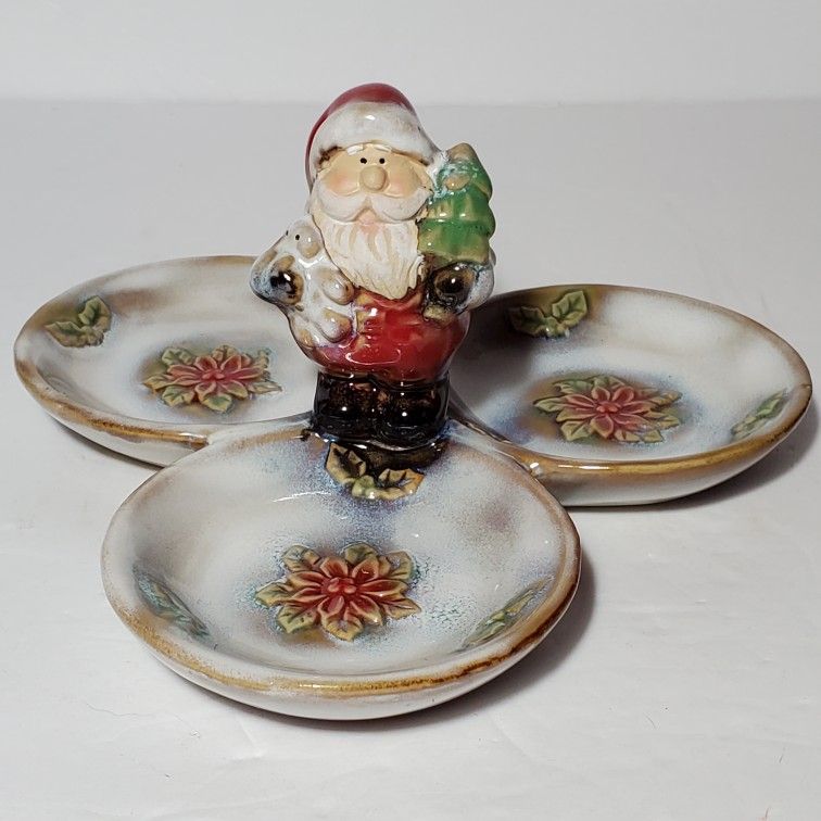 Santa Trinket Candy Dish Christmas