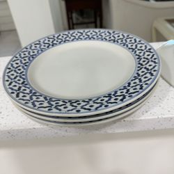 Blue And White China Plates