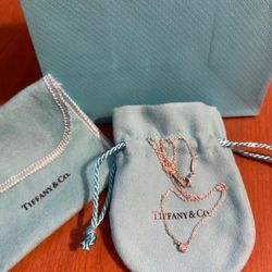 Tiffany And Co Elsa Peratti Diamond Necklace Carat Weight .03