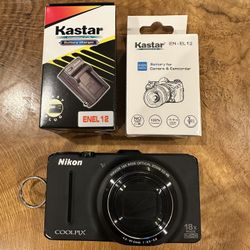 Nikon Coolpix S9300 Digital Camera Black 18x Optical Zoom 