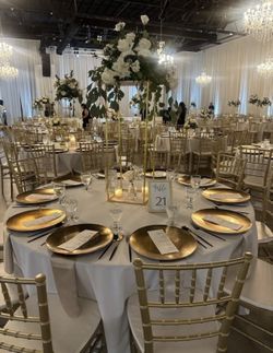 Gold Metal Wedding Column Frame Vase 