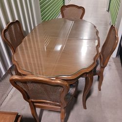 MCM Old Bisque Solid Wood Dining Room Table Only.. * No Chairs*