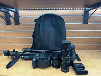 Canon EOS Rebel DSLR Camera Bundle with Lenses and Accessories