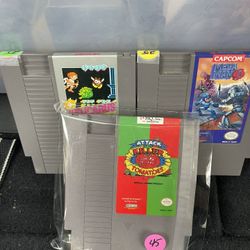 Nintendo Games ~ 8 Bit Original NES !! Mega Man ~ Kid Icarus ~ Killer Tomatoes!