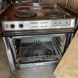 Vintage General Electric Antique  Brown stove 