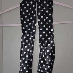Small Neck Scarf Black With White Dots