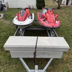 Package double trailer with jet skis
