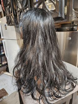 Long Beautiful  Black Wig