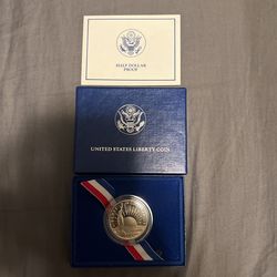 1986 United States, liberty Half Dollar coin