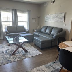 Wood & Glass Coffee And End Table Set $125 OBO
