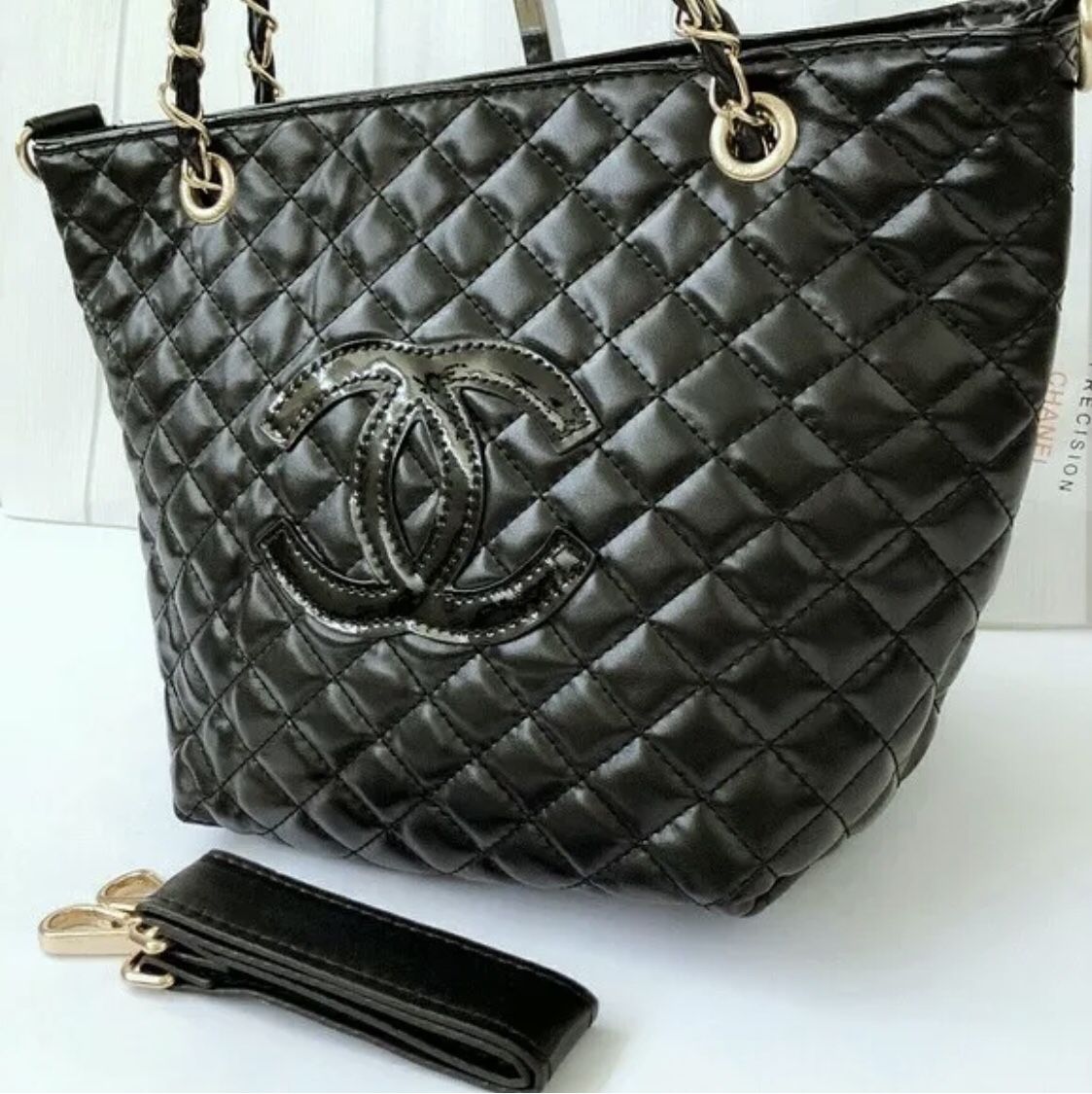 Offers ok! CHANEL VIP TOTE Quilted chain Bag Precision Beauty