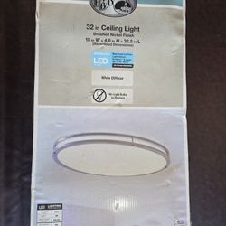 32-inch Ceiling LED Light (Brushed Nickel Finish)
