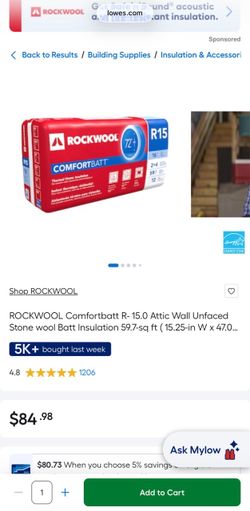 Rockwool Comfortbatt R-15 Batt Insulation