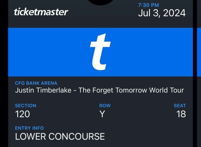 Justin Timberlake Concert Tickets