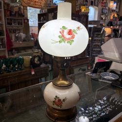 6x18 mini hurricane GONE WITH THE WIND LAMP.  45.00. Johanna at Antiques and More. Located at 316b Main Street Buda. Antiques vintage retro furniture 