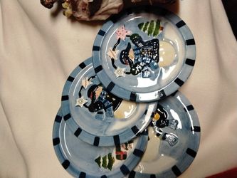 Miscellaneous Christmas Decorations Including Music Box Figurine 