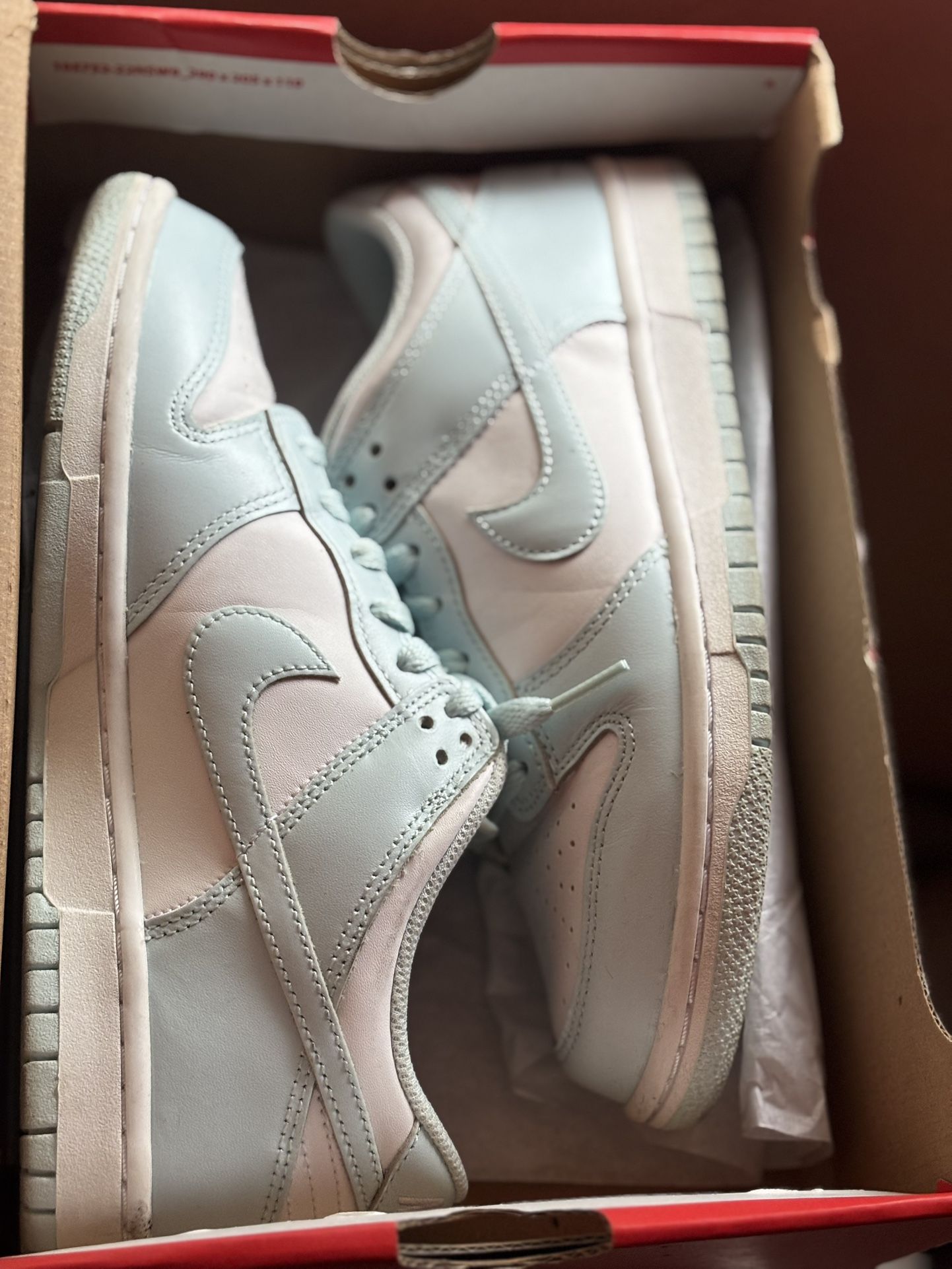NIKE DUNK LOW (GS) WHITE/GLACIER BLUE BLANC/BLEU GLACIER