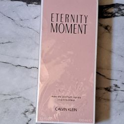 NEW & SEALED " AUTHENTIC CALVIN KLEIN ETERNITY MOMENT WOMAN'S 3.3 OZ PARFUM SPRAY 30$