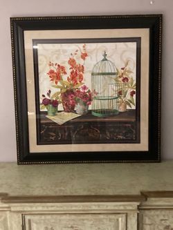 Large Framed Print of Birdcage