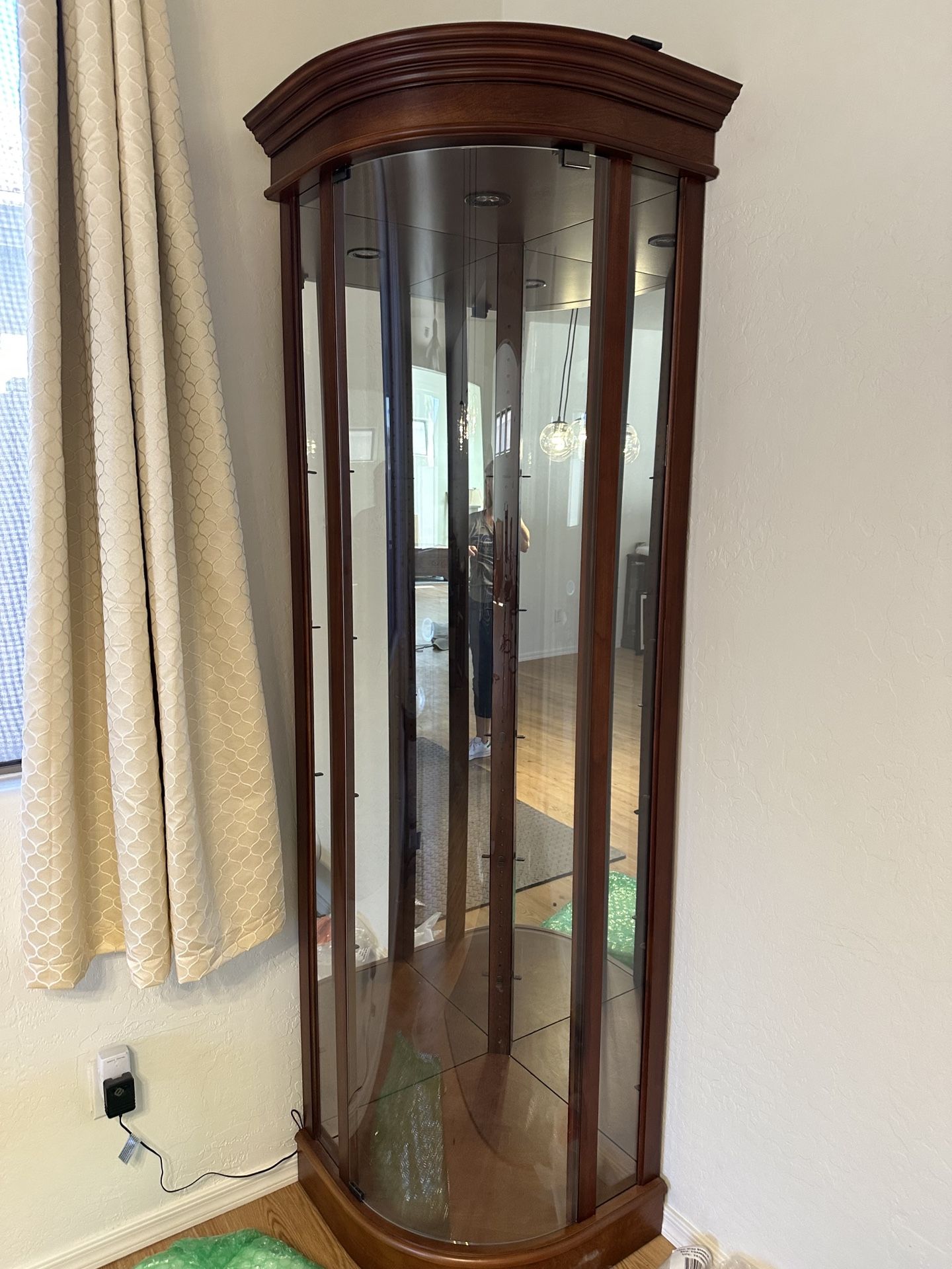 Glass Corner Curio Cabinet