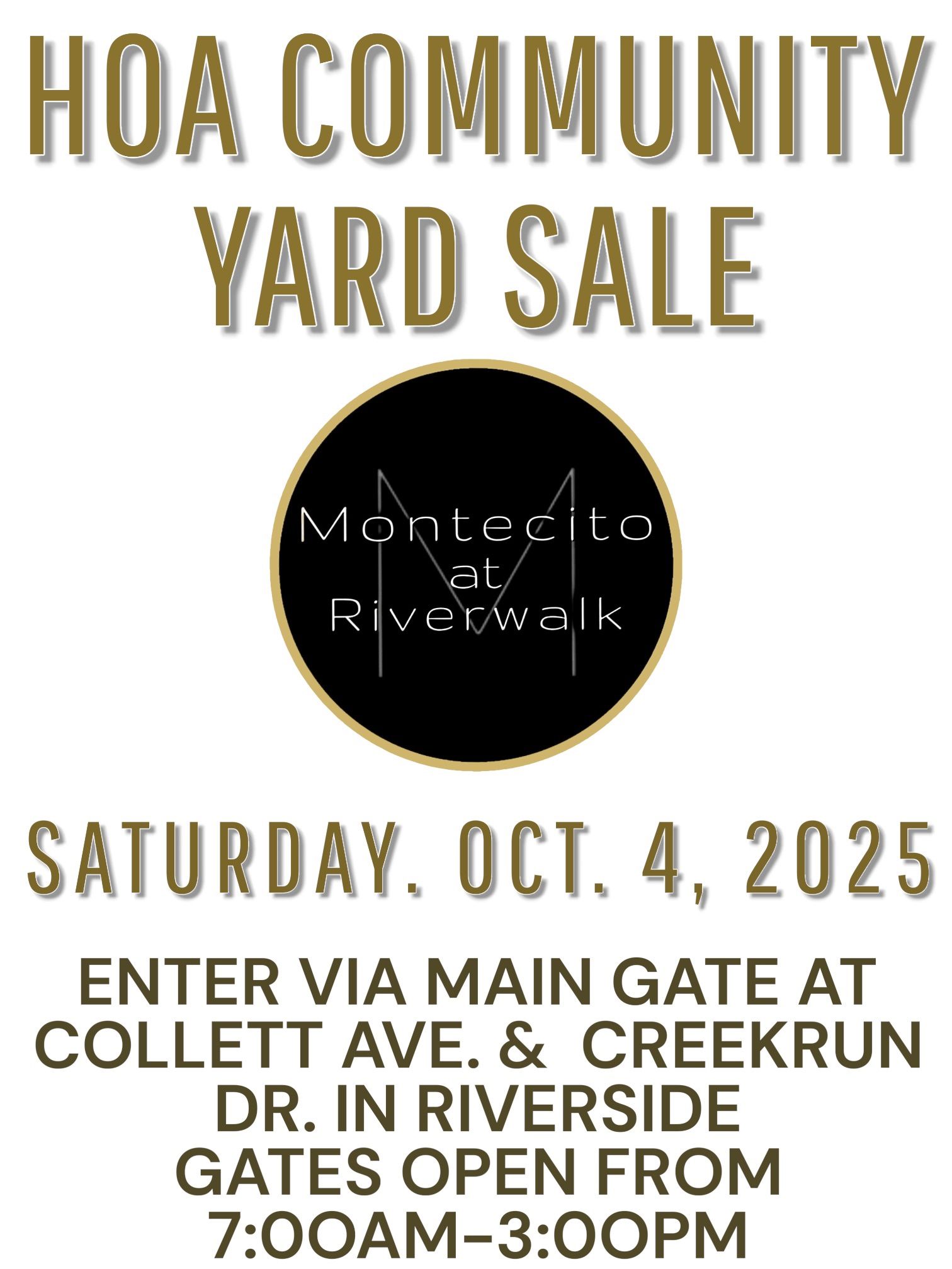 YARD SALE SAT OCT 4
