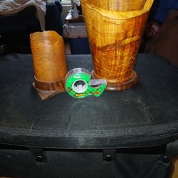 Wooden Vase & Pencil Cup