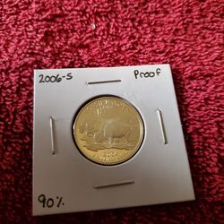 2006 North Dakota  Proof Quarter  90% silver