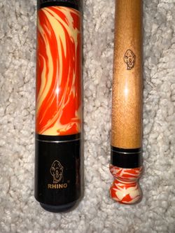 Rhino orange swirl cue
