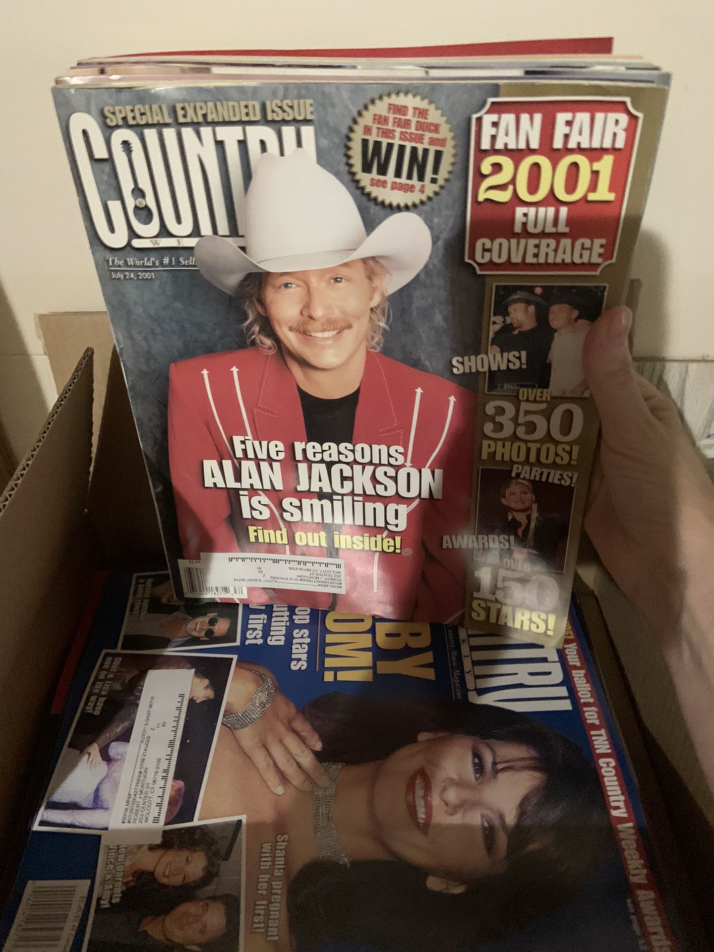 Magazines. Boxes Of Country Weekly Magazines Of Popular Country Stars.  