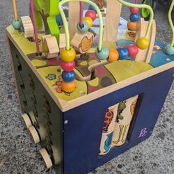 Zany zoo Activity Cube Wood Wooden Play Toy