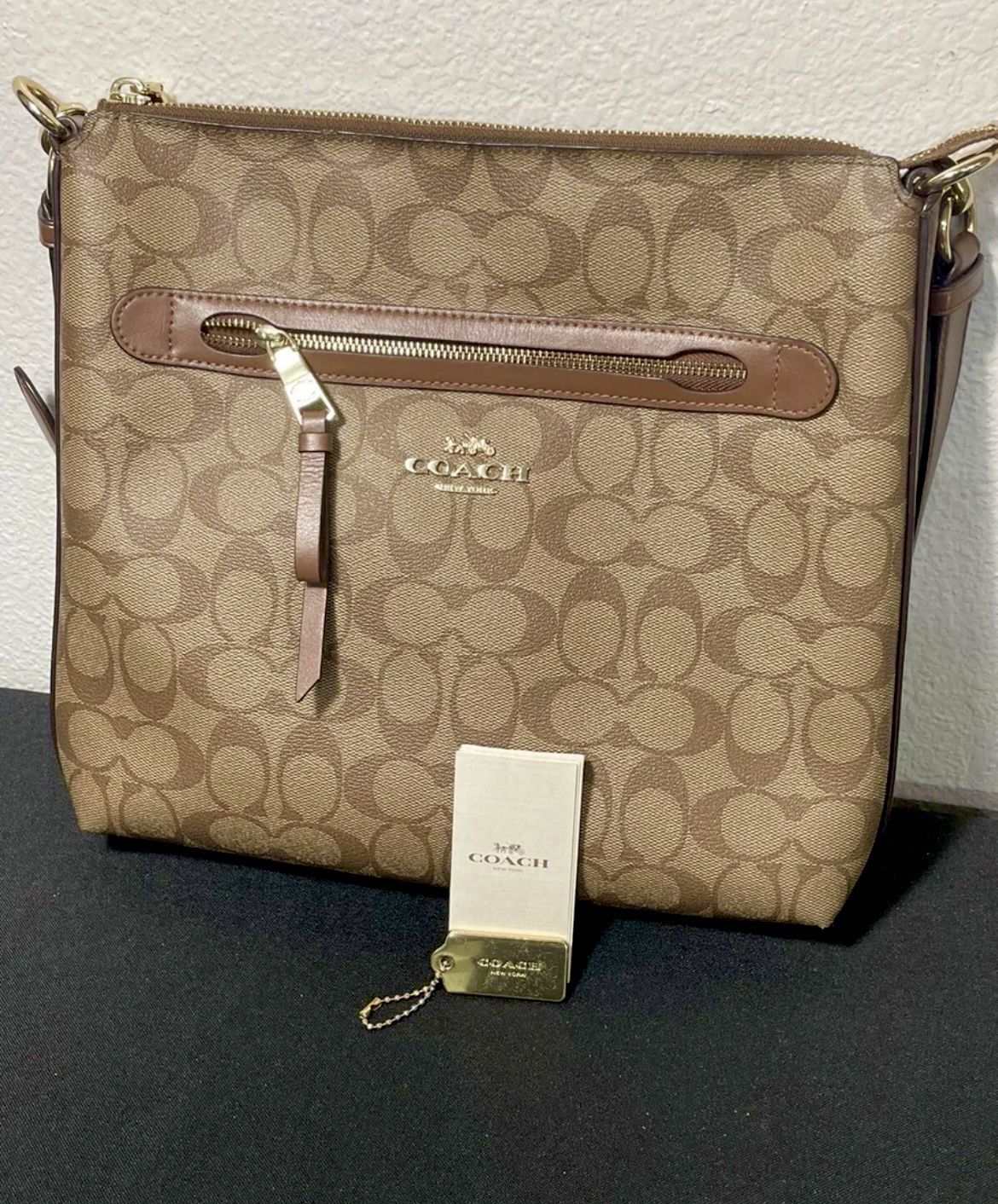 Coach F77885 Mae File Crossbody Leather Bag - Beige (Out Of Stock Bag)
